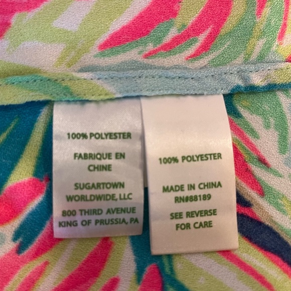 Lilly Pulitzer Palm Print Multicolor Swing Dress - Picture 12 of 12